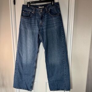 Levi Super Low loose wide leg Classic Blue women’s blue Jeans.